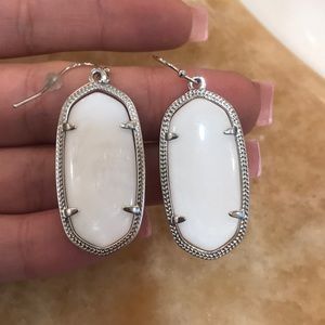 Kendra Scott Elle Drop Earrings White Pearl